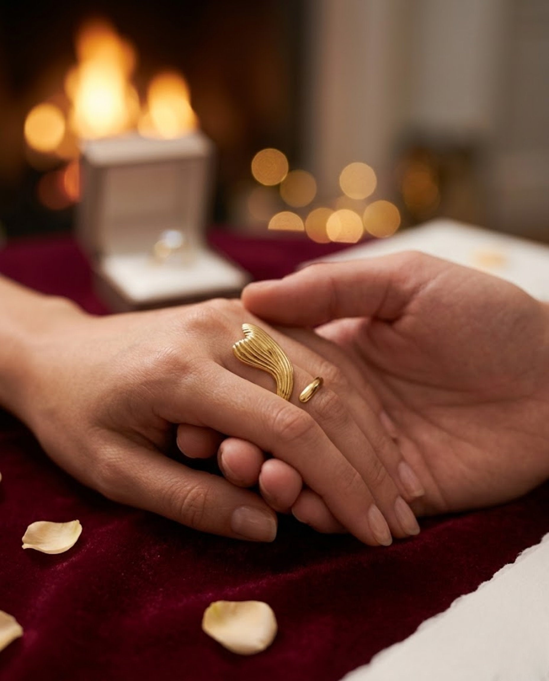 Orneza Siren Tail Gold Wrap Ring