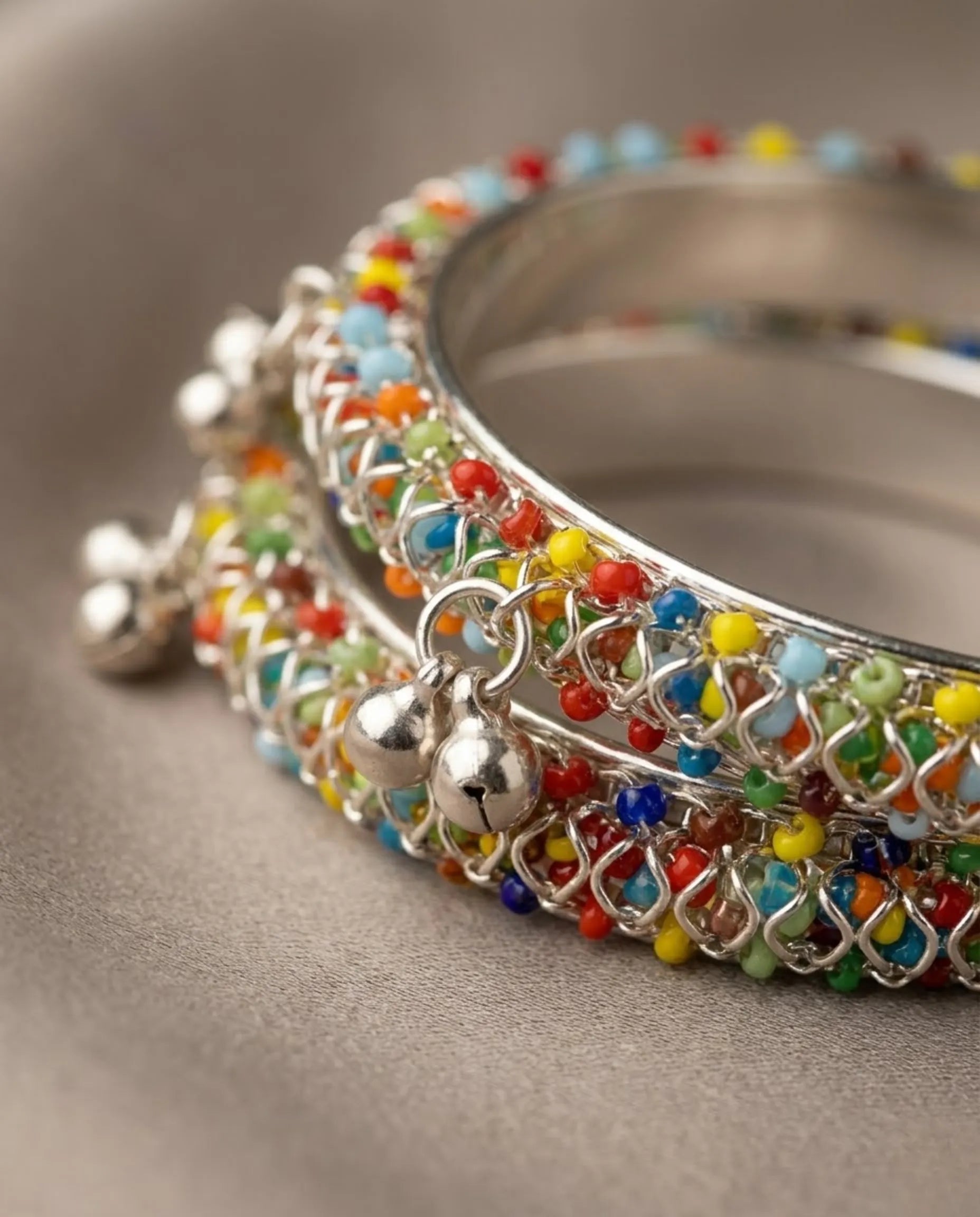 Viral Multicolor Kashmiri Ghungroo Bangles Pair size 2.2 (Sawa 2)
