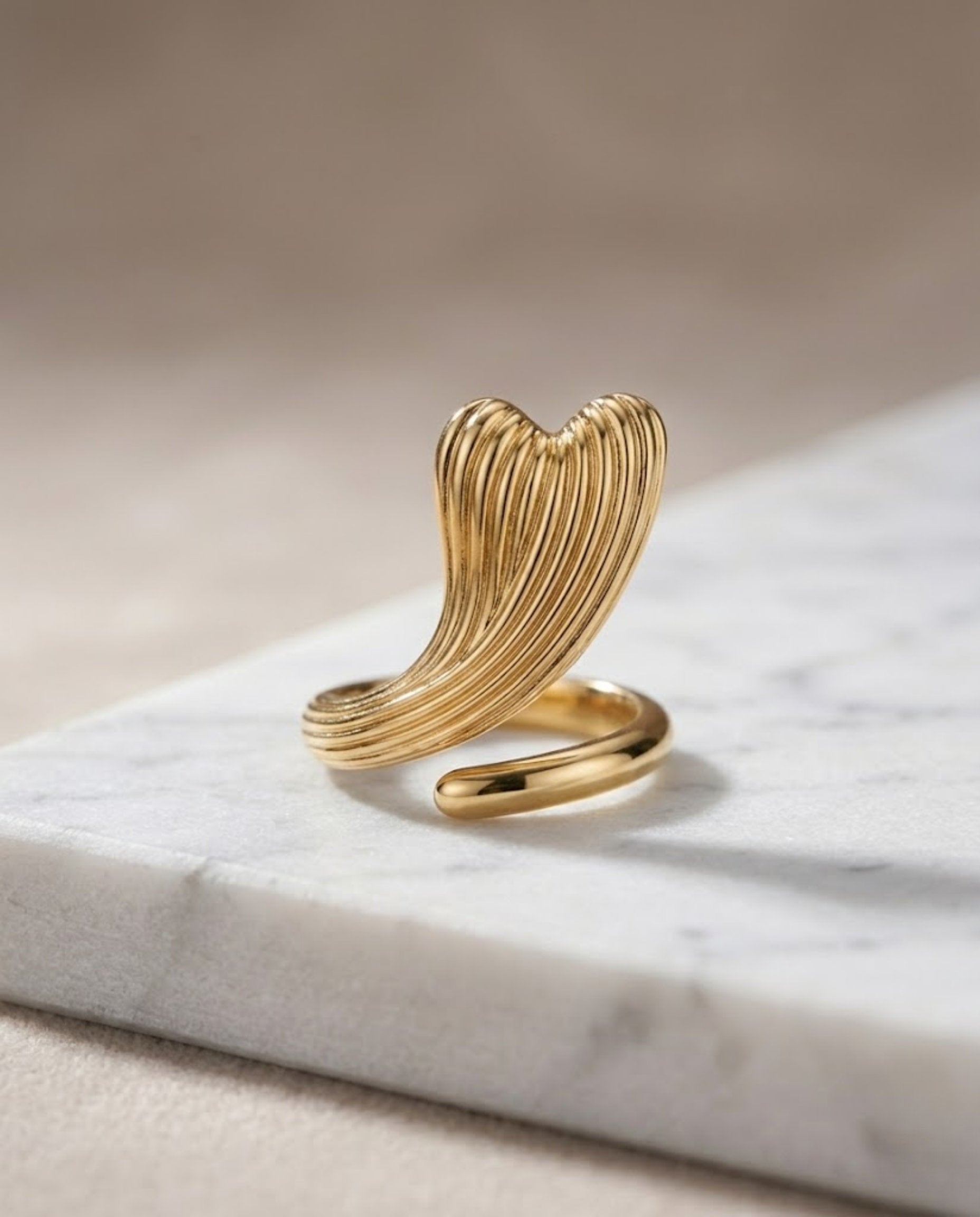 Orneza Siren Tail Gold Wrap Ring