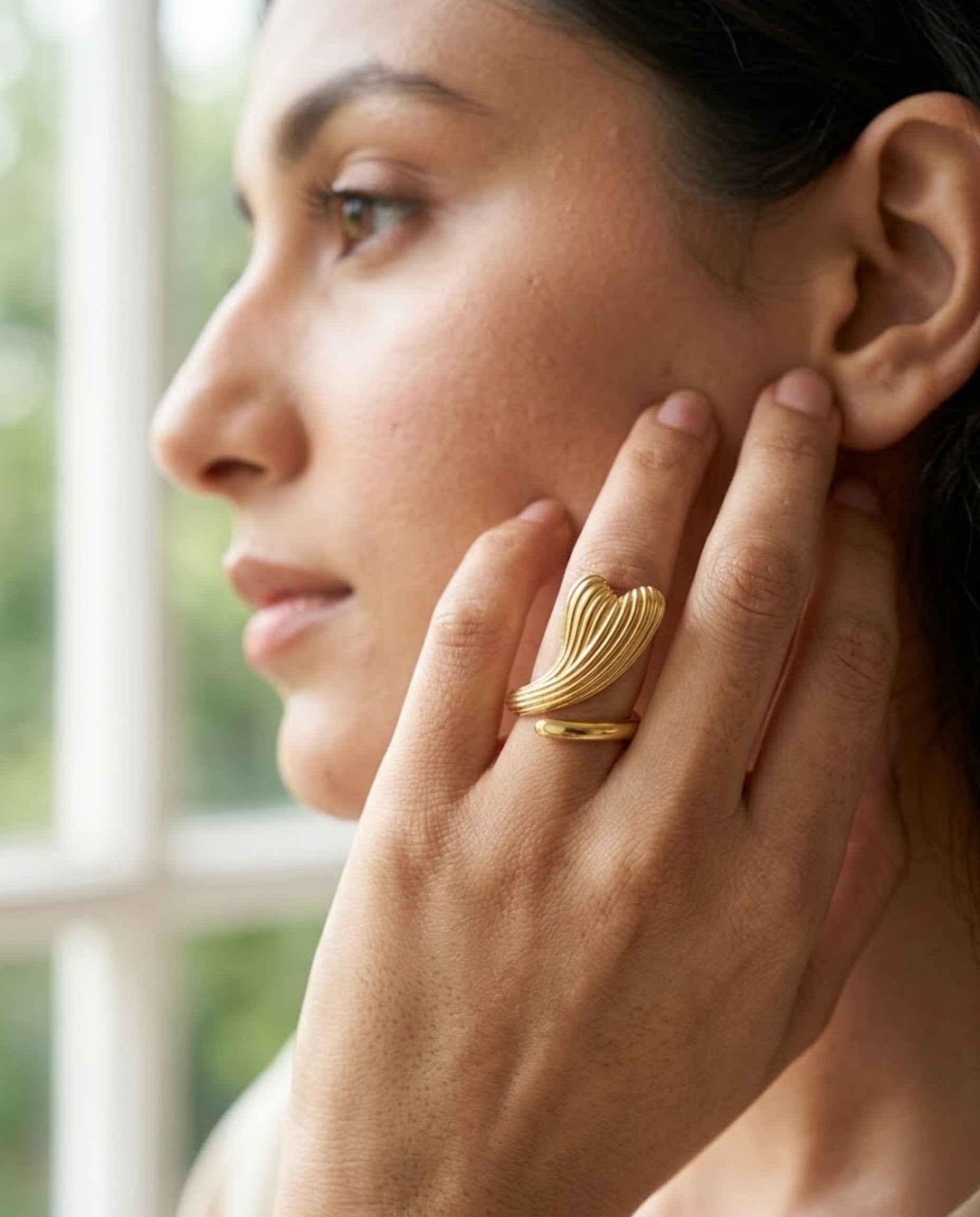 Orneza Siren Tail Gold Wrap Ring