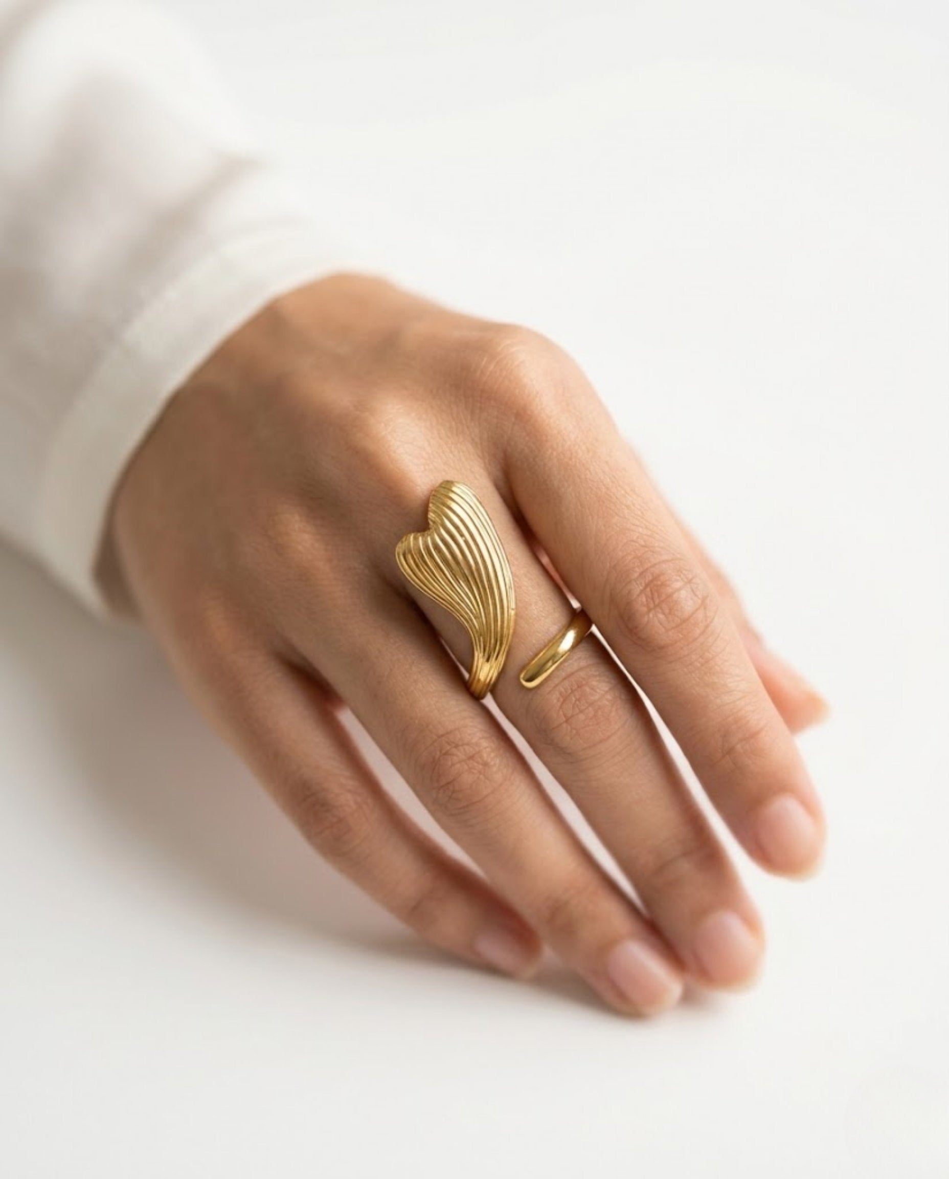 Orneza Siren Tail Gold Wrap Ring