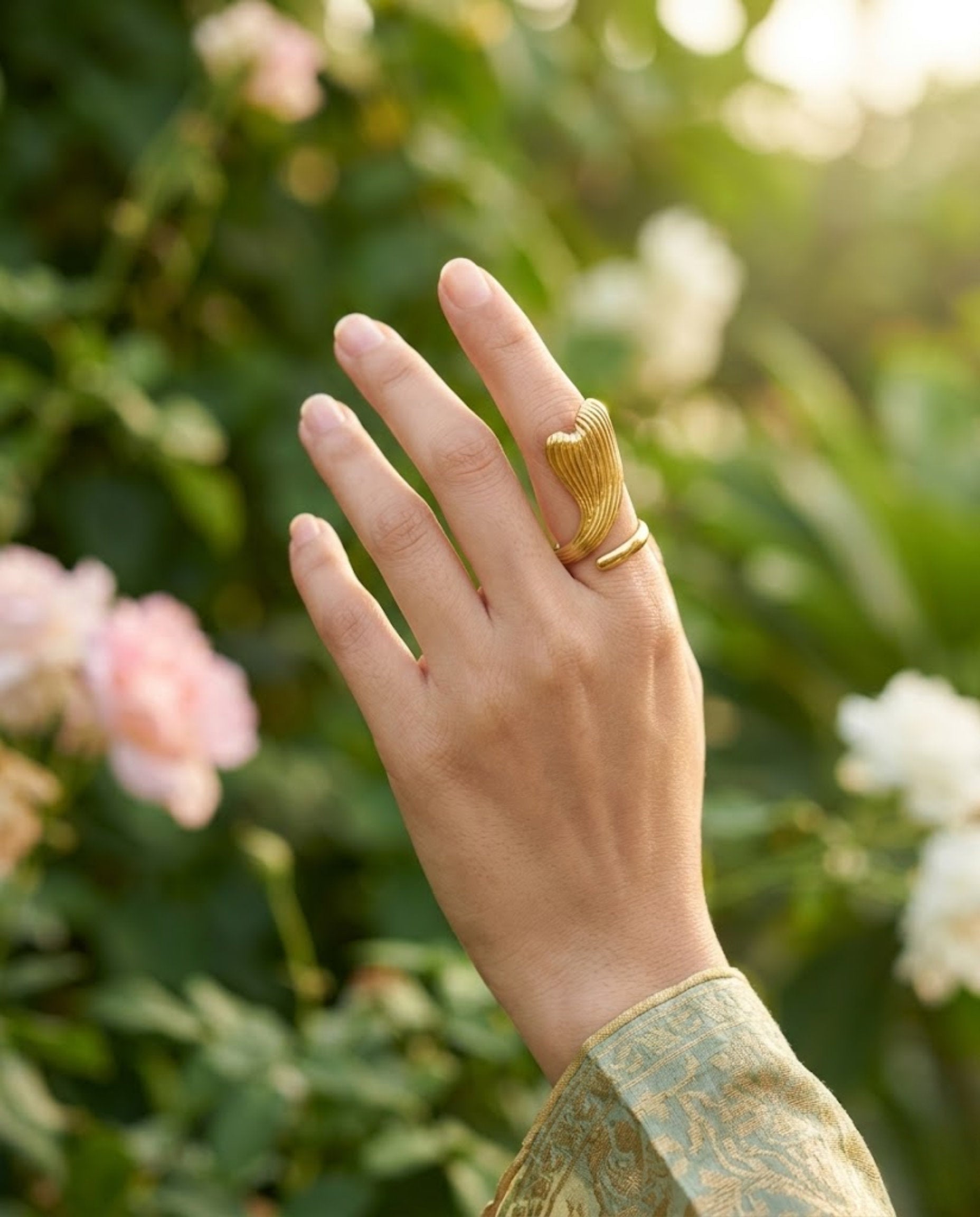 Orneza Siren Tail Gold Wrap Ring