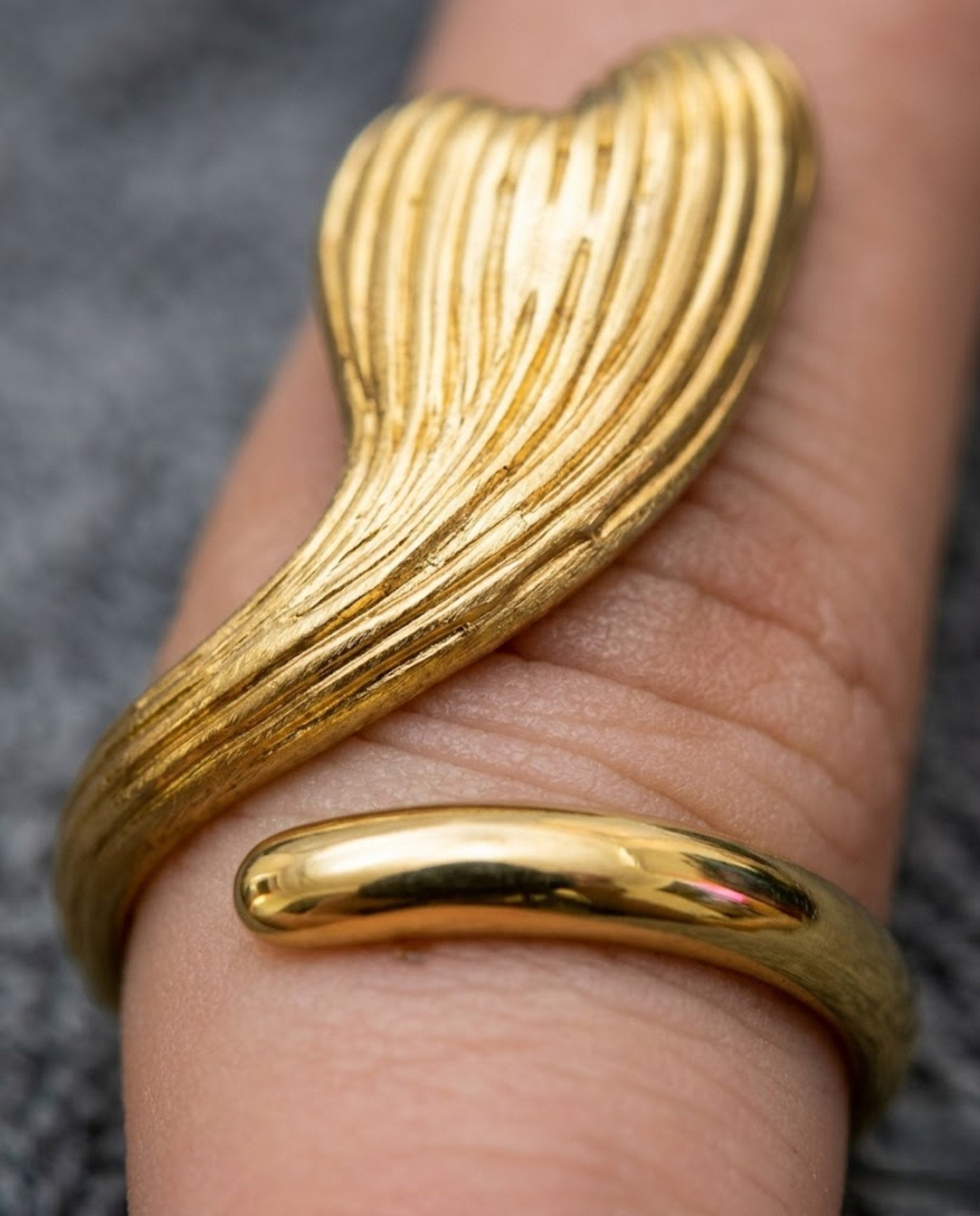 Orneza Siren Tail Gold Wrap Ring