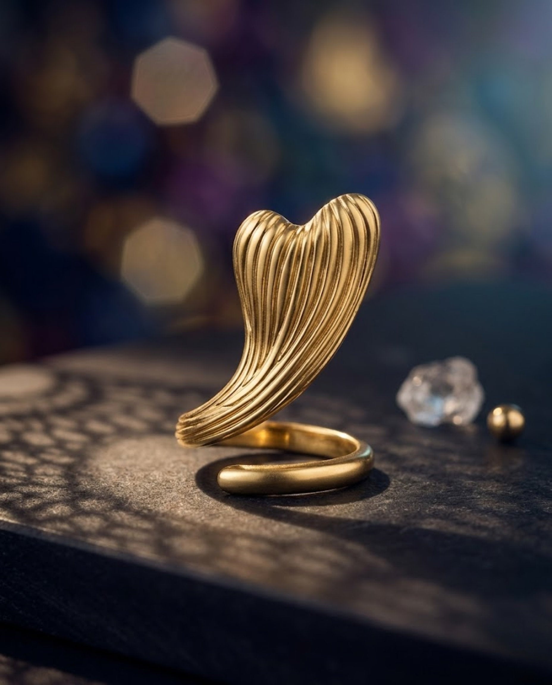 Orneza Siren Tail Gold Wrap Ring